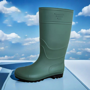 Pas d'odeur vert foncé mat épaissi Protection du travail bottes <span class=keywords><strong>de</strong></span> pluie Tube haut anti-dérapant PVC bottes <span class=keywords><strong>de</strong></span> <span class=keywords><strong>pêche</strong></span> - Product Image 2