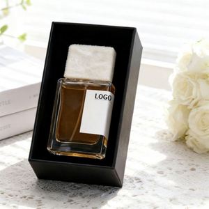 Custom Luxury Square Clear Glass Perfume Bottle With <b>Textured</b> Stone Cap Ideal for 50ml-100ml Premium Fragrance Packaging - Product Image 2