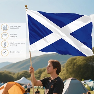 Promoción de Banderas Personalizadas para Exteriores de 3x5 Pies, Bandera Nacional de Escocia, Cruz de San Andrés Escocesa, Azul Oscuro, Poliéster 100D - Product Image 5