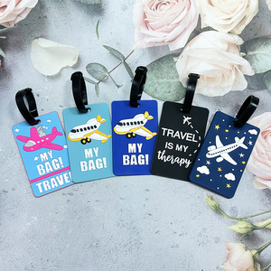 Custom Standard Size PVC Luggage Tag Personalized Silk Screen Printed Durable & Eco-Friendly Hang Label Logo Tag for Lanyards