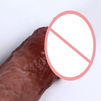 Insertable Length 5.71 Inch Realistic Lifelike Veins Ridges Artificial Asian Penis Soft Silicone Waterproof Suction Cup Dildo