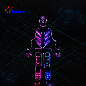 WL-0149 433 שליטה אלחוטית סיב אופטי ניתן לתכנות סיבים אופטיים הוביל צוות ron ריקוד תחפושת זוהר - Product Image 3