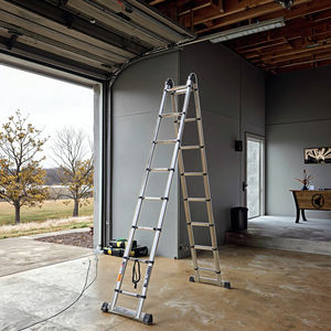 <span class=keywords><strong>Escalera</strong></span> Articulada Multiusos <span class=keywords><strong>de</strong></span> Acero Inoxidable, <span class=keywords><strong>Escalera</strong></span> Telescópica Portátil para Ático en Venta - Product Image 4