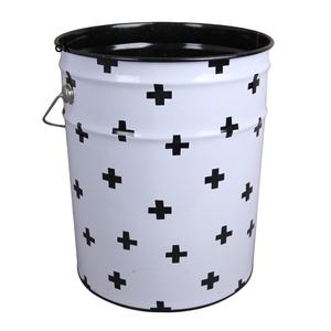 Venta directa del fabricante Logotipo personalizado Impreso 18L Cubo de lata de metal con cubos y tambores de bloqueo de anillo - Product Image 1