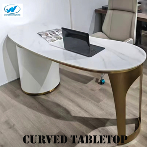 Mobilier de bureau table moderne haut de gamme durable bureau en marbre à <span class=keywords><strong>arc</strong></span> configuration de table de bureau - Product Image 3