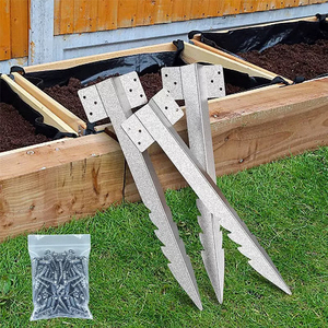 Piquets de réparation pour poteaux de clôture, robustes, en métal Galvalume, étanches, pour usage agricole, <span class=keywords><strong>ancrage</strong></span> pour poteaux en <span class=keywords><strong>bois</strong></span>, pour la réparation des poteaux en <span class=keywords><strong>bois</strong></span> cassés ou inclinés - Product Image 2