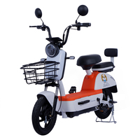 Scooter Eléctrico de 500W en Oferta, Barato, al por Mayor, con Cesta y Asiento Doble, Bicicleta Eléctrica de Alta Calidad para Uso Diario y Transporte de Carga