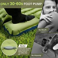 Matelas de camping gonflable OEM/ODM ultraléger, imperméable, ferme, avec pompe à pied intégrée