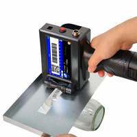 Imprimante jet d'encre portable 12,7 mm pour codes QR et codes-barres, encre solvantée pour verre, pour date de péremption et numéro de lot sur bouteilles d'eau