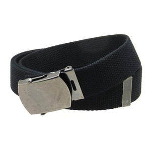 Ceinture en toile GB58 style ceinture en toile avec boucle/embout argenté antique, couleur unie, 50 pouces de long CN;GUA - Product Image 3