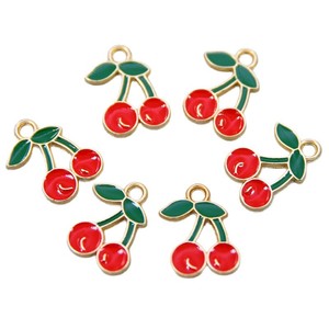Breloques en alliage de zinc en forme de cerise pour accessoires de bijoux DIY, pendentif unisexe tendance - Product Image 5