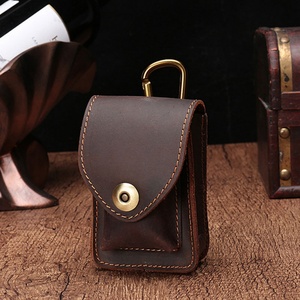 Wholesale Genuine Leather Cigarette Case Lighter Case Cigar Packets Retro Cigarette <b>Pouch</b> - Product Image 2