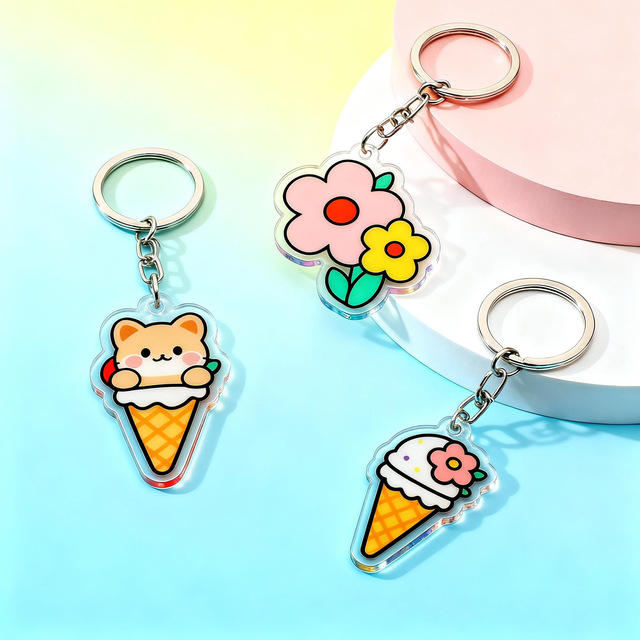 Anime Style Acrylic Keychain Personalized Cartoon Acrylic Keychain in Stock Acrylic Keychain Creative Gifts
