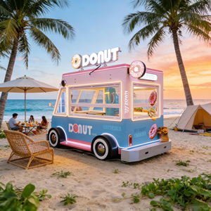Lightweight Electric Mobile Food Cart Double <b>Sinks</b> Easy Transport Hand Push Cart for <b>Small</b> Business Street Vendor (Customizable - Product Image 1