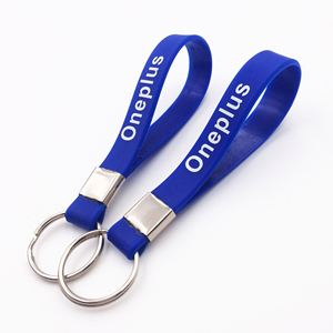 Porte-clés en gel de silicone, porte-clés en caoutchouc souple avec impression sérigraphique, logo personnalisable, bracelet porte-clés - Product Image 4