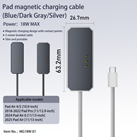 Câble de charge magnétique USB Type C mâle vers 3 broches en alliage d'aluminium 18W, neuf d'usine, chargeur portable rapide pour tablette