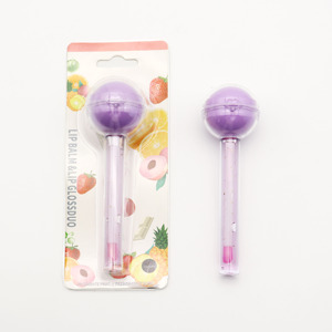 Nuovo Set di Balsamo Labbra e Lucidalabbra 2 <span class=keywords><strong>in</strong></span> 1 per Bambini a Forma di Lecca-Lecca al Miele, Etichetta Privata Personalizzata, Trucco Liquido Impermeabile Minerale - Product Image 4