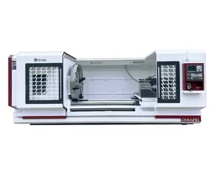 CK61125L-2000 GSK CNC Hệ thống cắt kim loại Máy tiện CNC quay máy tiện cho Kim Loại Lớn dài làm việc bộ phận