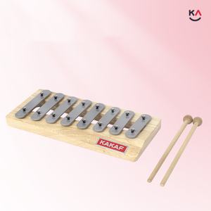 Xylophone en bois avec touches en acier, instrument de percussion Orff, jouet musical à 8 notes pour l'apprentissage précoce et l'exploration musicale - Product Image 2