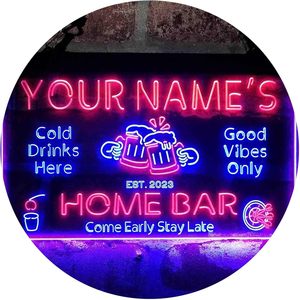 Letrero LED de Neón Personalizado con Nombre XINZHAO para Bar en Casa, Letrero Decorativo de Pared Acrílico 3D de Doble Color, 24x16 Pulgadas - Product Image 6