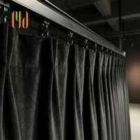 Rideaux acoustiques insonorisants pour salles d'exposition, draperies en velours ignifuges, toiles de fond ignifuges pour scènes d'exposition