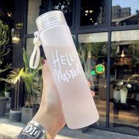 Botella de Agua de Vidrio de Una Sola Capa con Color Gradual, 401-500 ml, Aislamiento Térmico, Ecológica, Libre de BPA, Color Personalizado, en Oferta