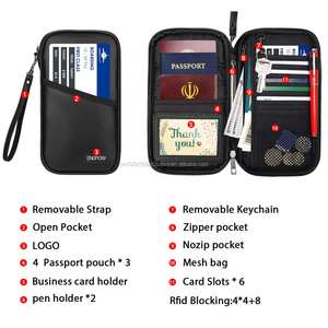 CUSTOM Popular Certificate Card Cash <b>Bags</b> Non-Itchy Silicone Coated Portable Fireproof Waterproof Money <b>Document</b> Storage - Product Image 5