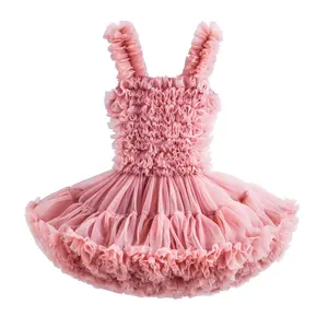 פופולרי קטן בנות נסיכת המפלגה מקרית שמלת פעוט טול טוטו חצאית פלאפי תינוק בנות בנות טוטו בלט ריקוד שמלה עד