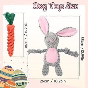 Custom Eco Friendly Squeaky Dog Chew Toys Durable <b>Stuffed</b> <b>Animal</b> Sound Pet Plush Toy for Aggressive Chewers Puppy Teeth Clean - Product Image 2
