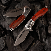 Nouveau couteau pliant de poche fait à la main, lame en acier en poudre CPM-S35VN importé avec manche en bois de rose, couteau pliant d'extérieur