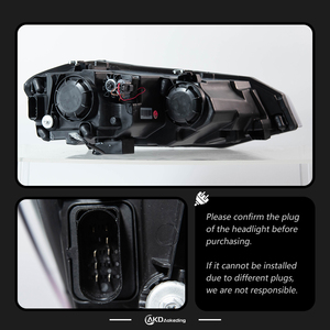 2 Faros Delanteros AKD para Polo, Lente de Proyector LED, 2017-2021, Vento <span class=keywords><strong>Virtus</strong></span>, Señal Dinámica DRL, Accesorio Automotriz - Product Image 4
