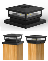 Moderne Buitenlamp Ip44 Waterdichte Vierkante Tuinpaal Led Solar Pillar Licht Buitenpoort Hek