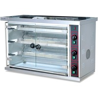 Four à rôtir pour poulet électrique/à gaz à 3 tiges/6 tiges/9 tiges Machine à rôtir rotative commerciale en acier inoxydable pour gril de poulet