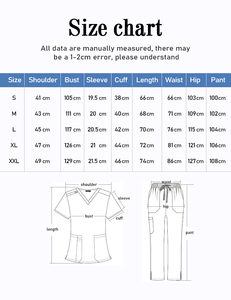 Set di Uniformi Elasticizzate per Infermiere, Completi alla Moda con Top e Pantaloni, Logo Personalizzabile, per Ospedali e Servizi Medici - Product Image 4