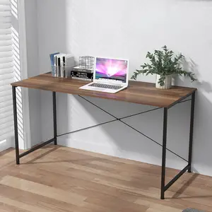 Mesa de escritório de casa único metal aço dobrável mesa de madeira computador mesa de estudo