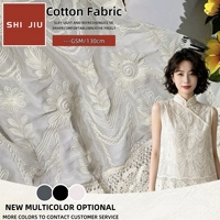 Tissu en maille florale respirant et hydrosoluble, dentelle 100% coton pour robe brodée ou hawaïenne, tissu en coton
