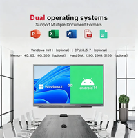Pizarra Inteligente con IA para Enseñanza, 55, 65, 75, 85, 86, 98 Pulgadas, 4k, Sistema Android y Windows, Panel Interactivo Plano para Enseñanza Escolar y Salas de Reuniones