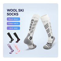 LINGTU 8215 Chaussettes d'hiver chaudes en laine, épaisses, pour femmes et hommes, chaussettes lourdes en laine mérinos pour le ski, vente chaude