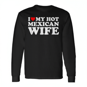 Maglietta a maniche lunghe I Love My Hot Mexican Wife - Product Image 2