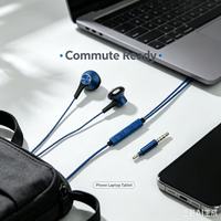 Écouteurs intra-auriculaires filaires Aesonic légers avec suppression du bruit ENC, étanchéité IPX-3, cordon de 2m, prise universelle 3,5mm pour la vente en gros