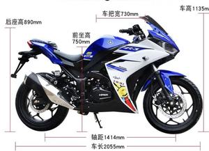 Moto sportive électrique <span class=keywords><strong>Kawasaki</strong></span> V6 Small Ninja 250 de couleur unie, bicylindre H2, locomotive lourde 250cc, occasion - Product Image 6