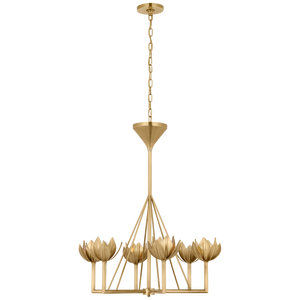 Lámpara Colgante Estilo Retro Americano con Forma de Capullo de Flor de Loto Dorado, Lámpara de Techo Lineal Grande de Metal para Comedor, Lámpara Colgante Antigua Estilo Alberto - Product Image 5