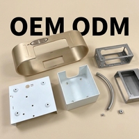 Aluminum Enclosure Set Anodized Gold Curved Equipment House Powder Coating Sheet Metal Fabrication Chassis for Medical Audio