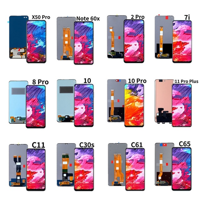 High Quality Realme 2 3 4 5 6 7 8 9 10 Pro Mobile Phone LCD Touch Screen 6.5" OEM Display with 1 Year Warranty