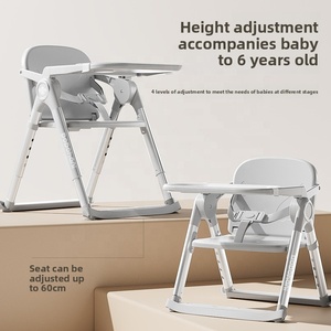 <span class=keywords><strong>Chaise</strong></span> haute réglable pour <span class=keywords><strong>bébé</strong></span> et tabouret pour enfant avec siège pliable pour nourrissons de 0 à 12 mois et usage domestique pour enfants (plastique) - Product Image 3