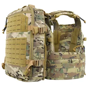 GAF 1000D Nylon Durable Multicam Chaleco Tactico Plate Carrier Security Molle Chaleco táctico con bolsas