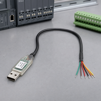 Câble série USB vers RS485 FTDI, 1,8 m, 6 fils, adaptateur convertisseur UART pour systèmes d'automatisation industrielle PLC