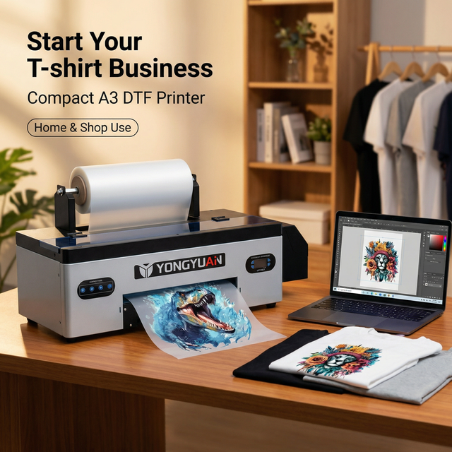 New Maquina DTF A3/A2/A4 L1800 Roll Roll Digital Transfer Printer Textile Garment Small Business High Resolution