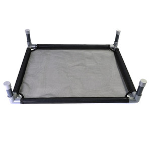 Pet <b>Bed</b> Rectangle Black Mesh Surface Breathable Dog <b>Bed</b> Iron Frame Off The Ground Washable Seat <b>Cushion</b> - Product Image 2