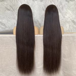 Perruque en cheveux humains avec dentelle frontale droite de 40 pouces, sans colle, cheveux vietnamiens bruts, pré-épilés, pré-coupés, dentelle frontale HD 13x6 - Product Image 2